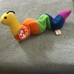 Ty Rainbow Worm Plush - Yellow, Orange, Green, Blue, Purple, Pink